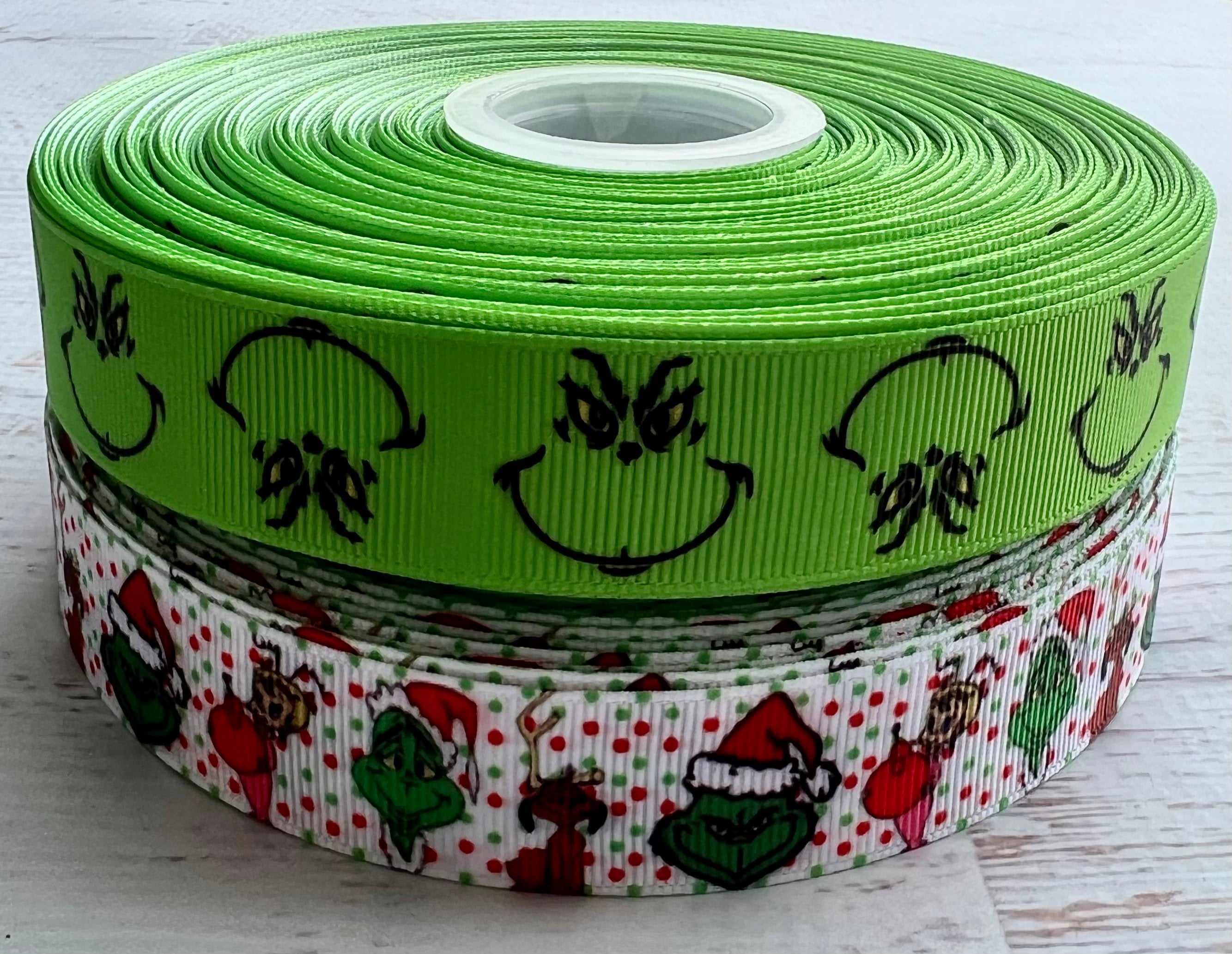 7/8 Green Grinch Grosgrain Ribbon3 Yards Christmas Ribbon - Etsy