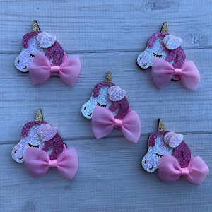 Unicorn Felt Patches Unicorn Glitter Applique Unicorn Felt Embellishments Unicorn Hairbow Centers Unicorn Patches