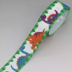 7/8&quot; Dinosaur Grosgrain Ribbon ,Dinosaur Ribbon ,Dino Ribbon