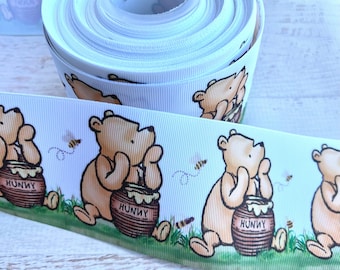 7/8” 1 1/2” 2” 3” Classic Winnie The Pooh Grosgrain ribbon ,3 yards ribbon Winnie The Pooh Ribbon