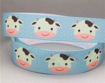 7/8 ""Kuh Ripsband, 3 Meter Kuh Band, Farm Ripsband."