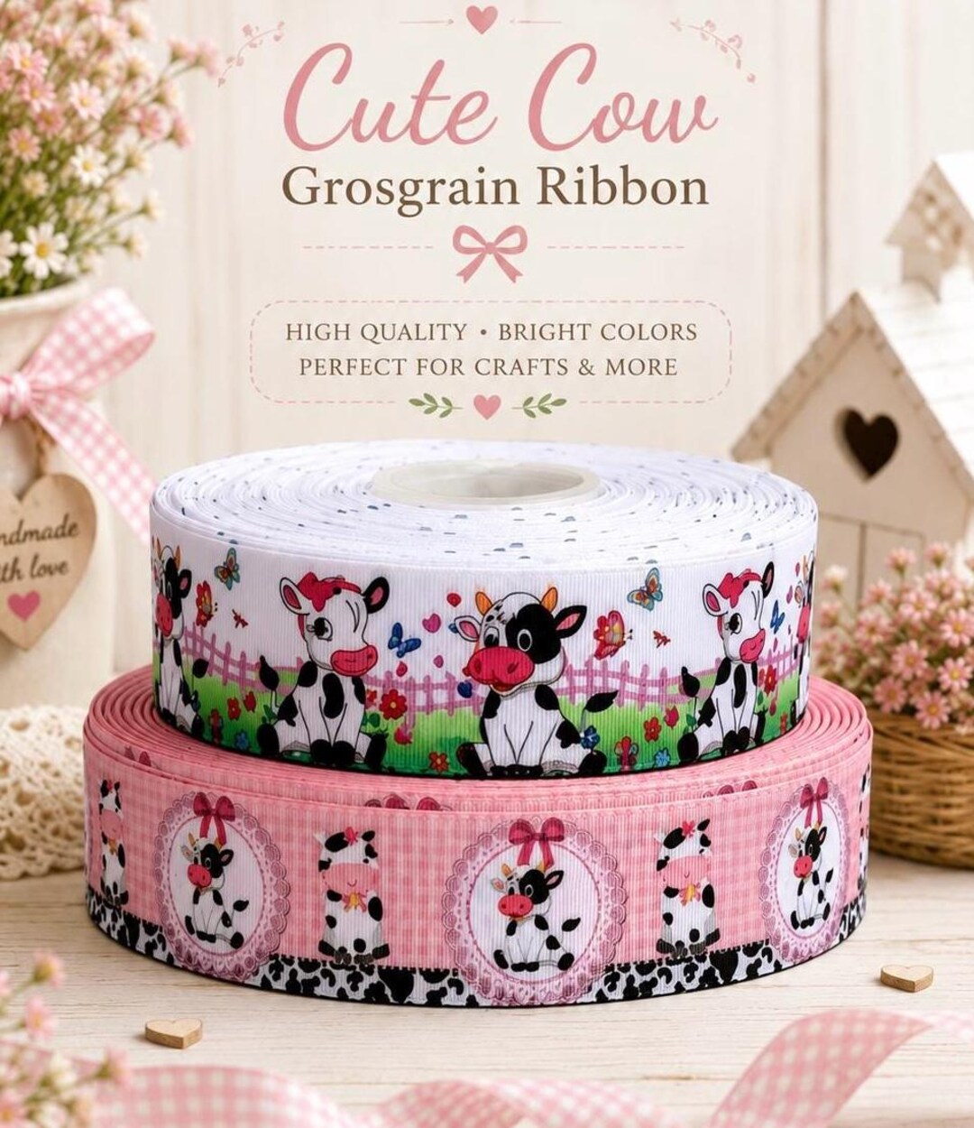 Cow Ribbon 7/8