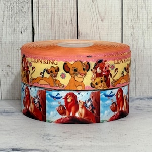 7/8&quot; 1 1/2” Lion King Grosgrain Ribbon Lion King Ribbon