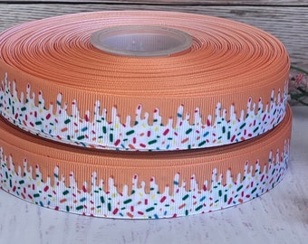 7/8" Melted Ice Cream Grosgrain Ribbon ,3 yards