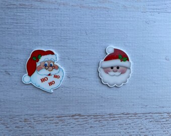 5 Stück Santa Planar Resin, Santa Cabochon ,Santa Resin Flat Back ,Weihnachts Planar Resin