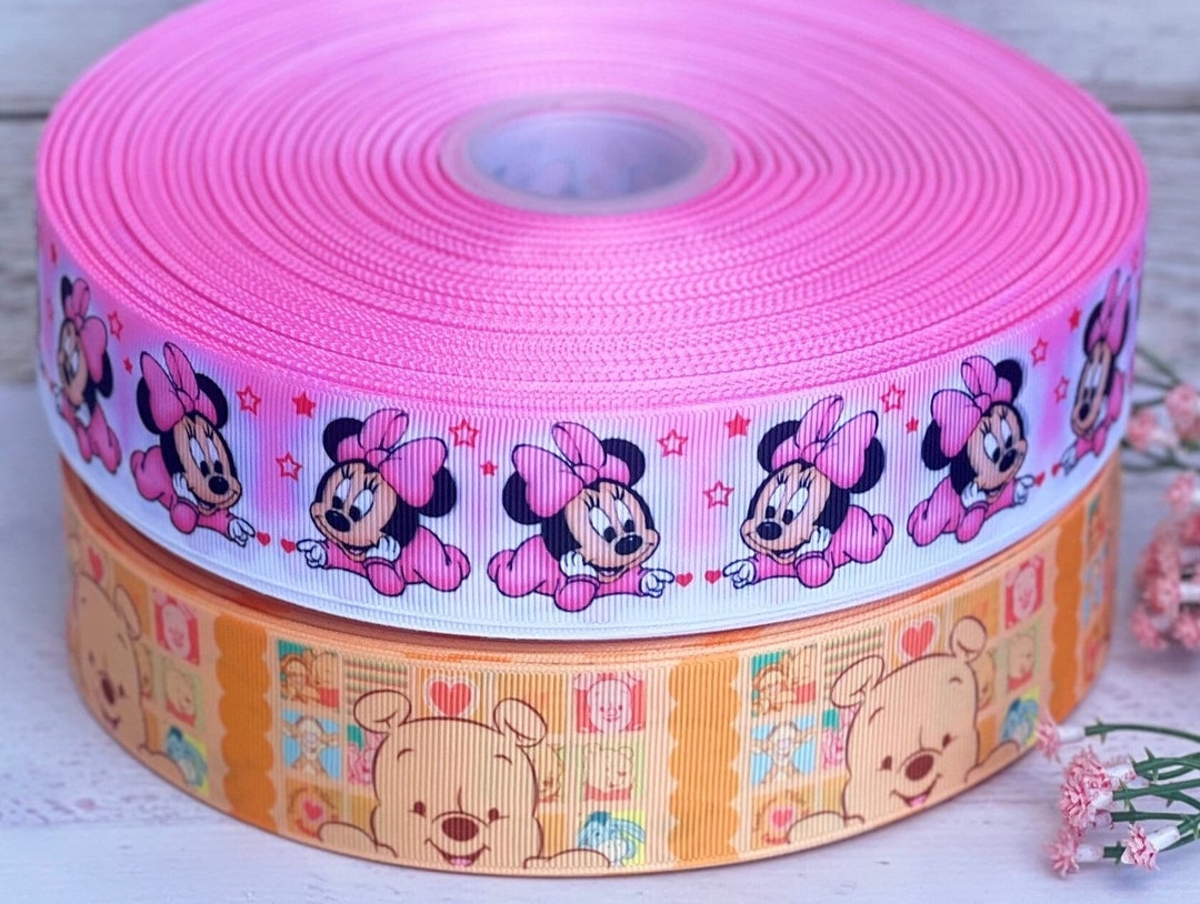 1 1/2” Baby Winnie the Pooh Grosgrain Ribbon ,baby Minnie Mouse ...
