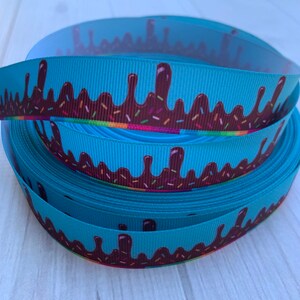 7/8&quot; Melted Ice Cream Grosgrain Ribbon ,Ice Cream Ribbon, 3 yards Ribbon