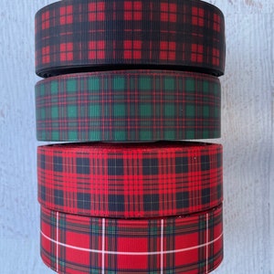 1 1/2” Plaid Grosgrain Ribbon ,Buffalo Plaid Grosgrain Ribbon ,Christmas Grosgrain Ribbon, 3 yards Tartan Ribbon ,Gingham Ribbon