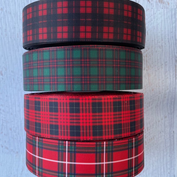 1 1/2” Plaid Grosgrain Ribbon ,Buffalo Plaid Grosgrain Ribbon ,Christmas Grosgrain Ribbon, 3 yards Plaid Ribbon ,Gingham Ribbon