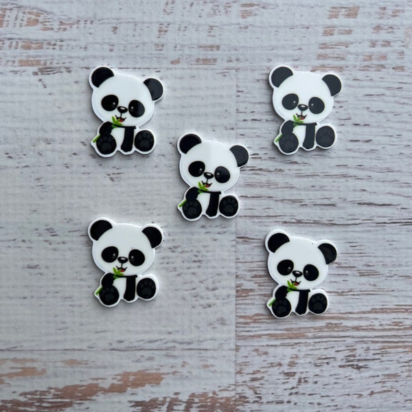 5 pieces Panda Planar Resin, Panda Cabochon ,Panda Flat Back Resin