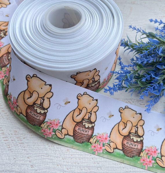 7/8 ,1 1/2, 3 Classic Winnie The Pooh Grosgrain Ribbon ~3 Yards Pooh  Ribbon