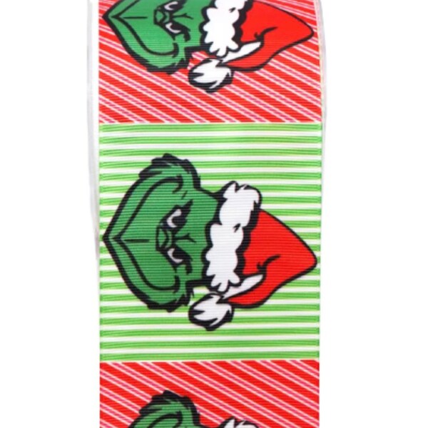 Grinch Wired Ribbon - Etsy