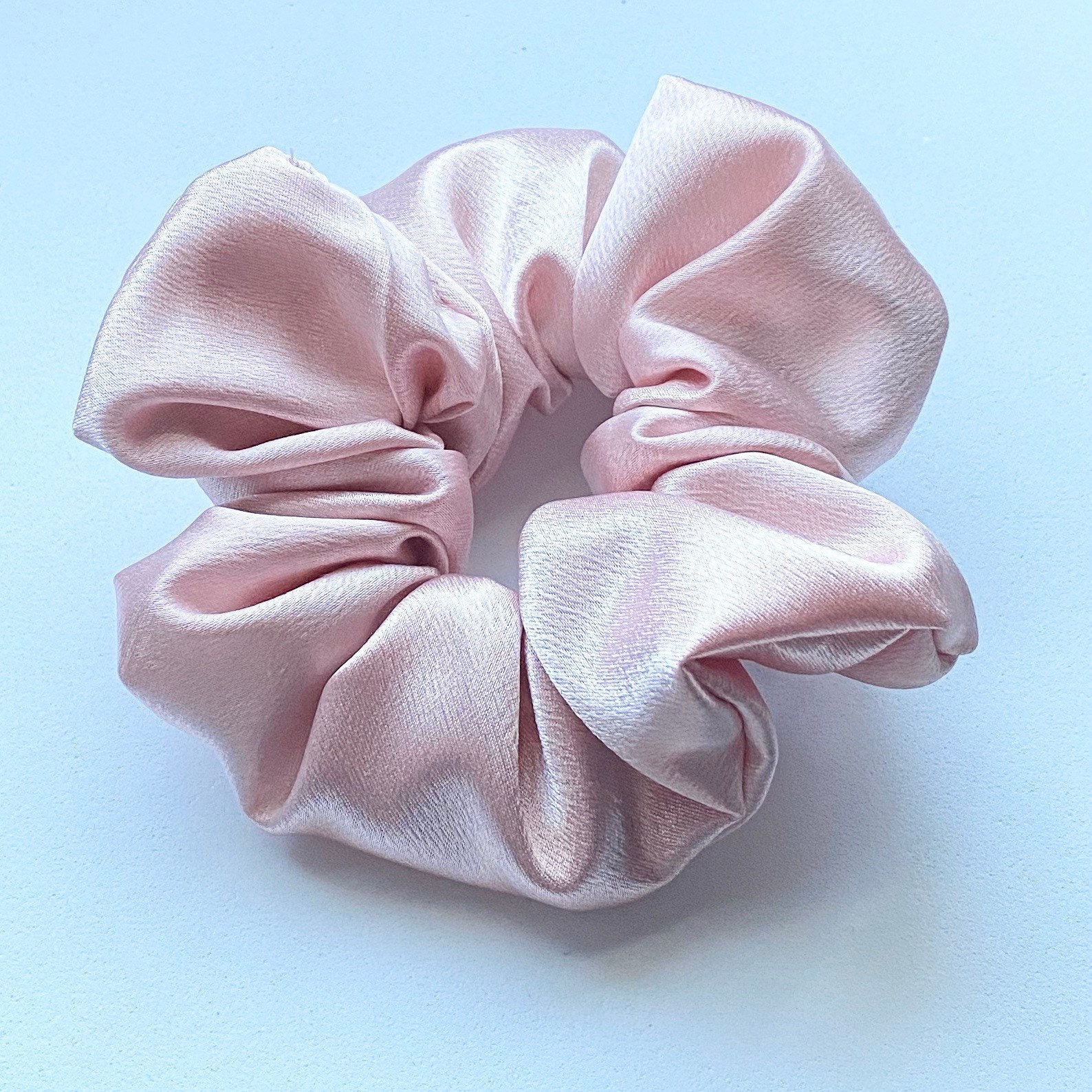 Baby Pink Scrunchies 2 Millennial Pink Scrunchies Satin Etsy