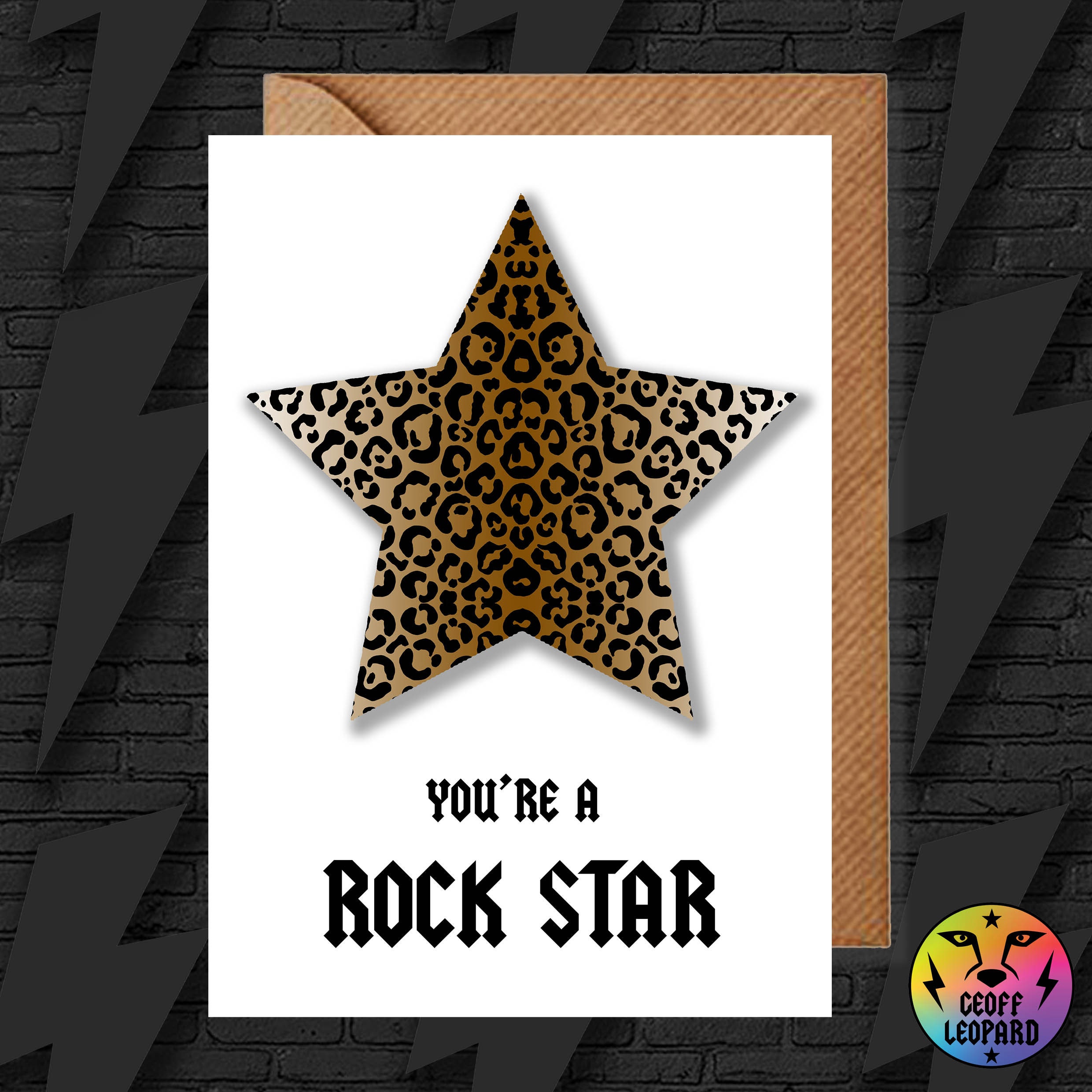 You're a ROCKSTAR Christmas Card A6 Greetings Card Etsy UK