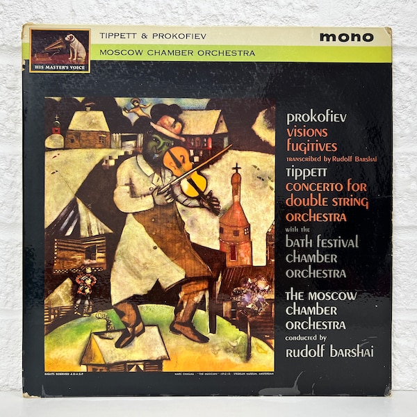 Michael Tippett & Sergei Prokofiev Album Rudolf Barshai Conductor Genre Classical Vinyl 12” LP Record Gift Vintage Music Collection