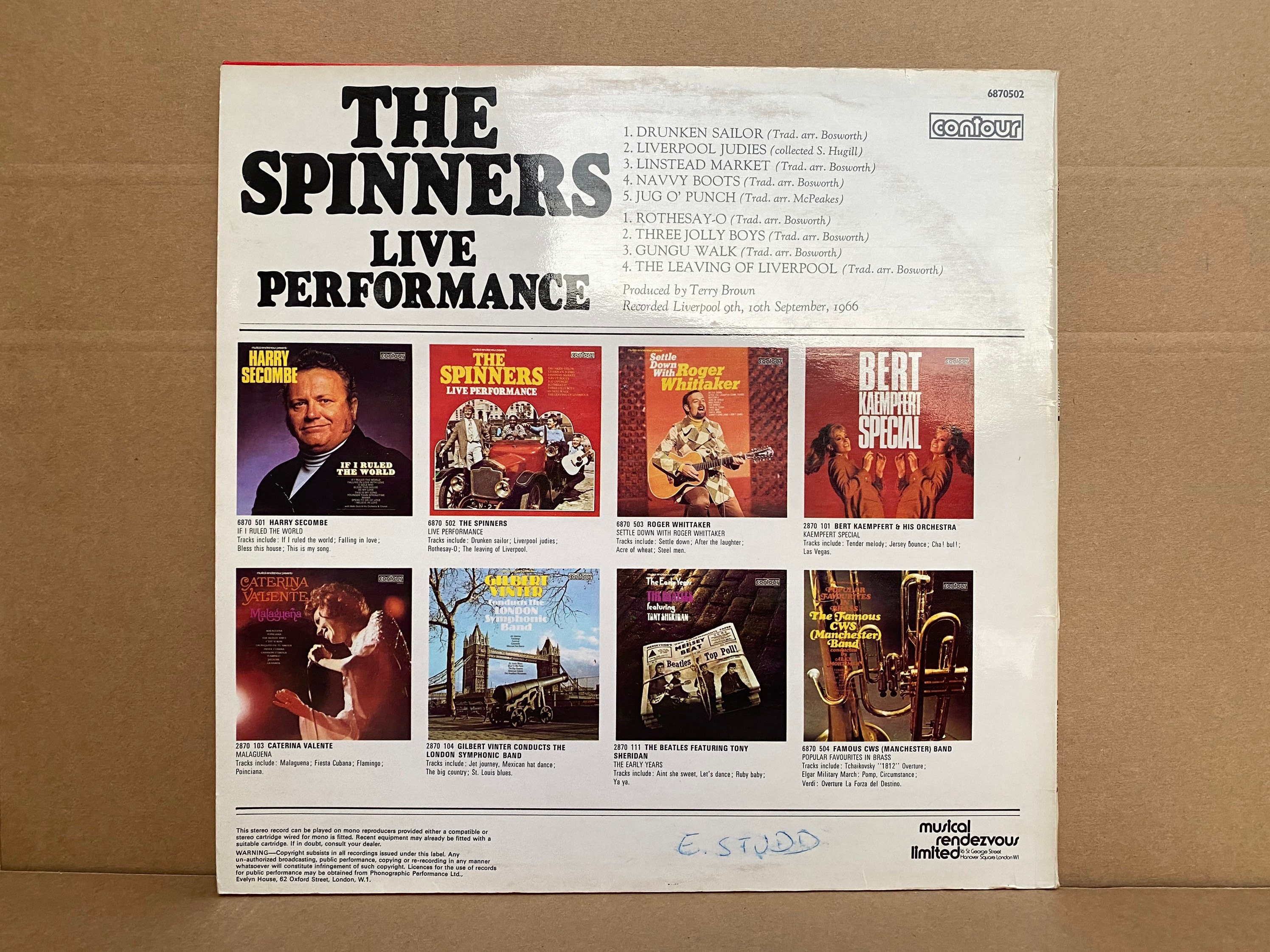 The Spinners Collection Album Live Performance Genre Folk Etsy Ireland