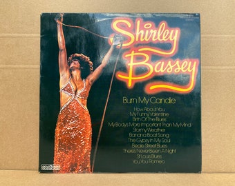 Vintage Music Shirley Bassey Album Burn My Candle Genre Jazz Vinyl 12” LP Record Gifts Welsh Singer