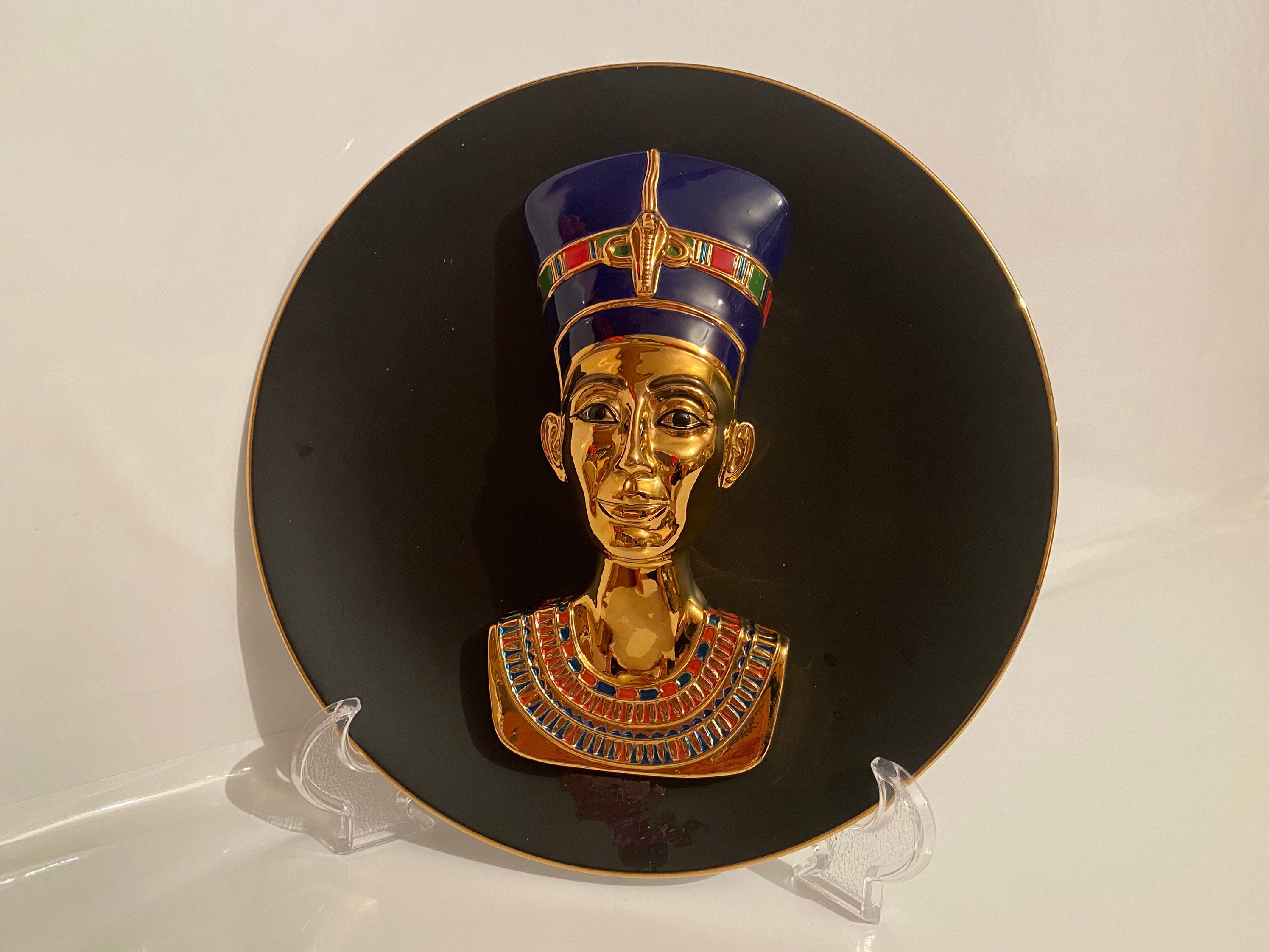 Vintage Porcelain Decorative Plate Nefertiti the Eternal Etsy UK