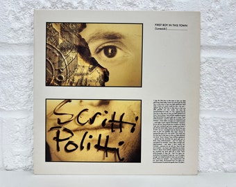 Disque vinyle 7 pouces Scritti Politti First Boy In This Town • Malade d'amour Genre Cadeau électronique Collection de musique vintage Groupe britannique