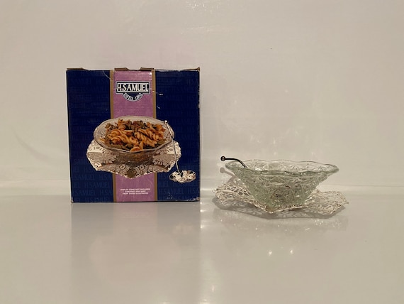 Vintage Silver Plated and Glass Party Dish Tableware Bowl Gifts