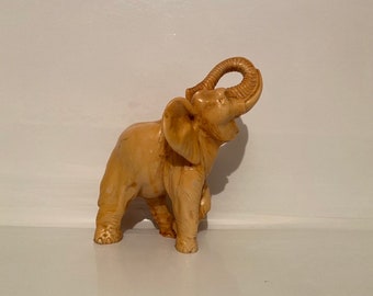 Vintage Elephant Figure Carved Statue Wild Animal Sculpture Gifts Home Decor Ornament