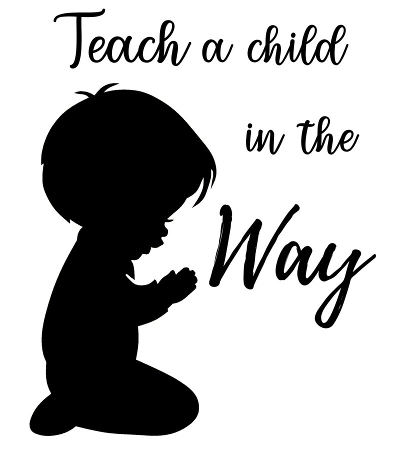 Download Silhouette Praying Boy SVG file per cricut pregare le mani ...