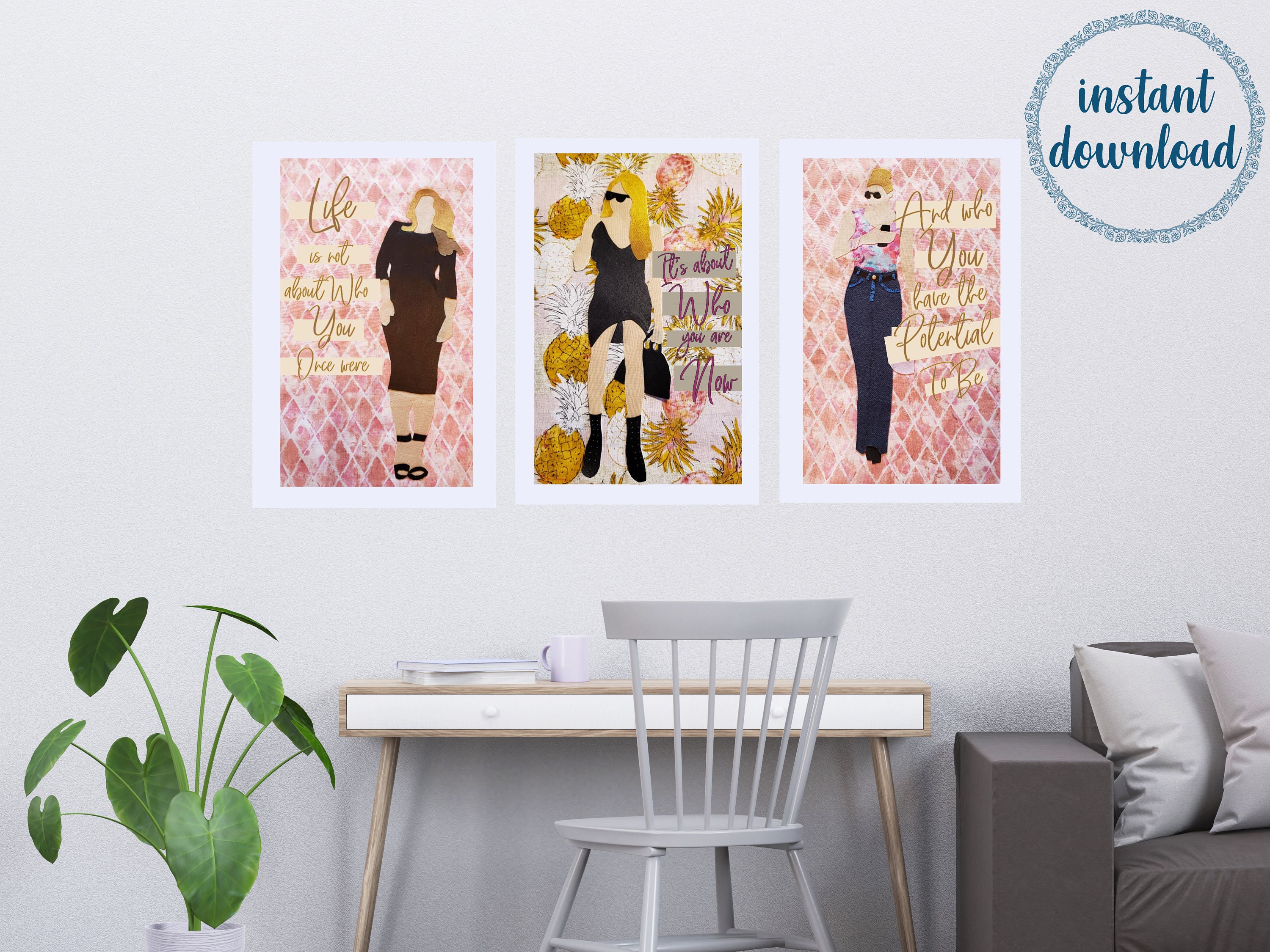Sewing Room Wall Decor DIGITAL DOWNLOAD Set of 3 prints Etsy Sewing wall material decorate decor designs craft