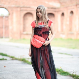 Sheer dress, Mesh dress, Overdress, Tulle dress, Black dress, Party dress, Event dress, Black mesh dress, Punk dress, Festival dress