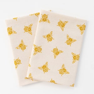 Bee Dish Towel, Screen Printed Tea Towel, Printed Kitchen Towels, Cotton Dish Towels, Hand Towel, Zero Waste towel, housewarming gift