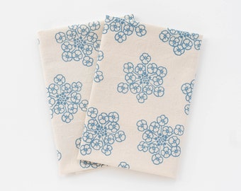 Flower Dish Towel, Screen Printed Tea Towel, Printed Kitchen Towels, Cotton Dish Towels, Hand Towel, Zero Waste towel, housewarming gift