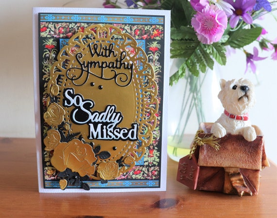 Handmade With Sympathy Card, So Sadly Missed,