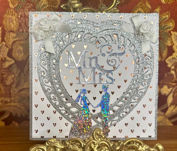 Unique Handmade Wedding Day Card