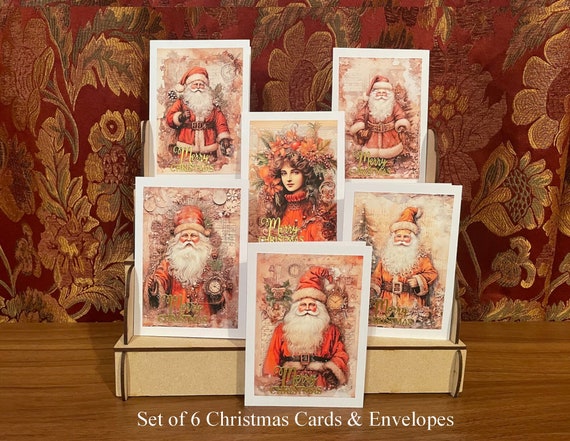Pack of 6 Different Handmade Christmas Cards