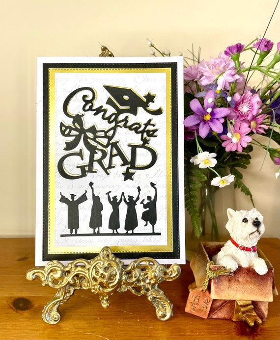 Large A5 Handmade Graduation Card, Congrats On Your Graduation, Free UK Delivery