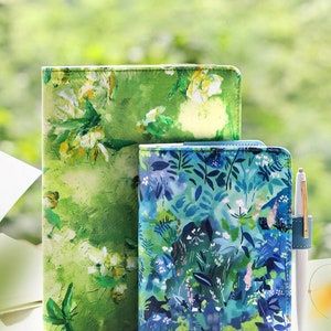 Hobonichi-Style 2024 Planner / Journal / Diary / Agenda with Oil Painting Cover, Inner Pockets and Refillable Notebook (A5 / A6 size)