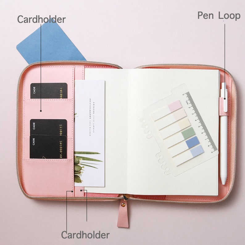 B6 Zippered Planner Case and Journal With Cute Pattern PU Etsy Australia