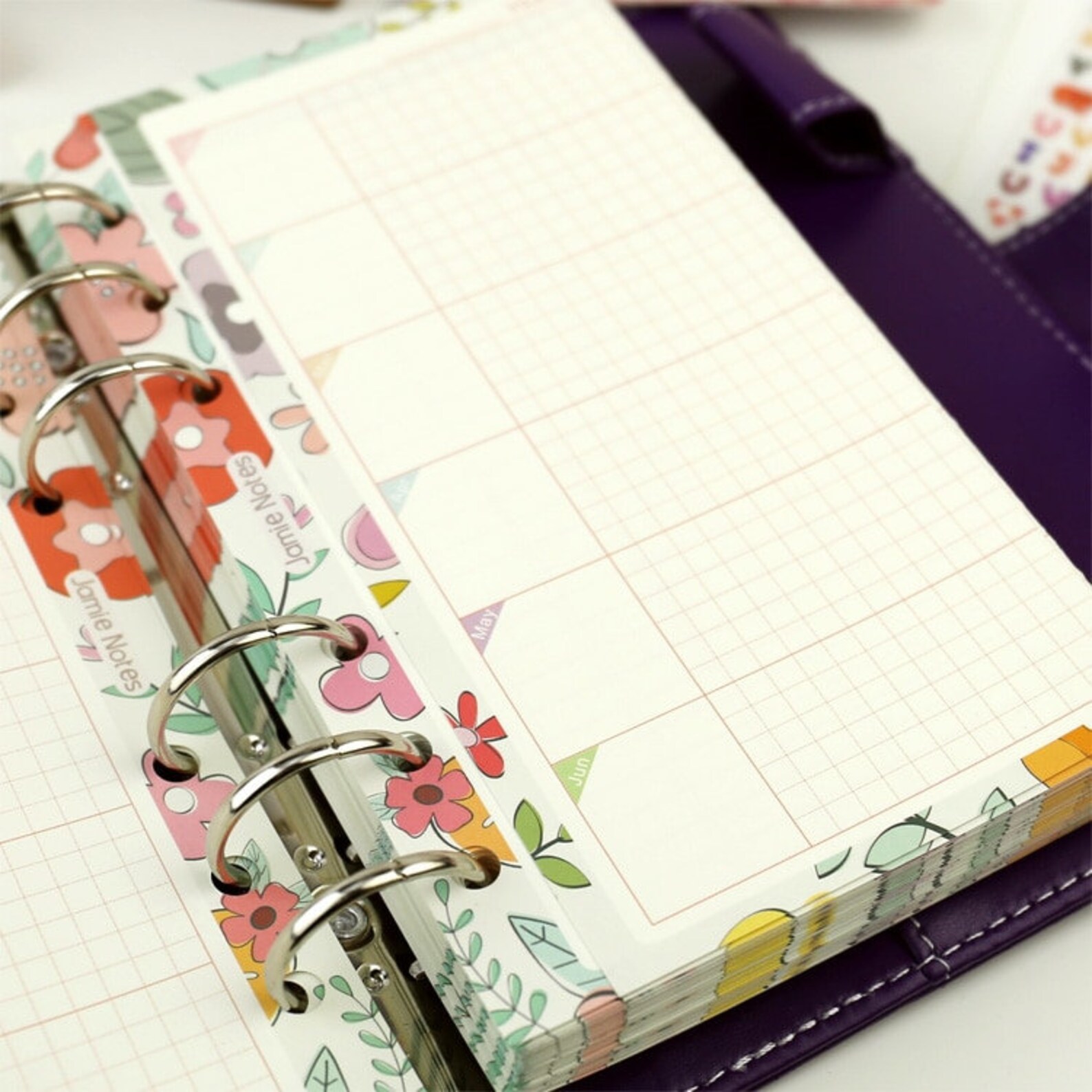 Yearly Planner Refill Papers A5 A6 Two Fold Filler Papers Etsy