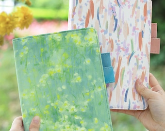Hobonichi-Style 2026 Planner / Journal / Diary / Agenda with Oil Painting Cover, Inner Pockets and Refillable Notebook (A5 / A6 size)