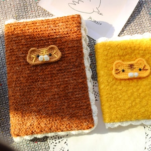Cute Tiger Knit Cover for 2024 Journal, Planner, Notebook, Dairy or Book, compatible with Hobonichi, Moleskine, Midori and Book (A5/A6 size)