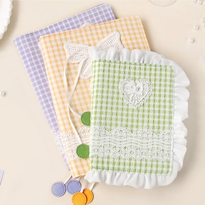Hobonichi-Style 2024 Planner / Journal / Diary / Agenda with Lace Cotton Cover and Refillable Notebook (A6 / A5 Size)