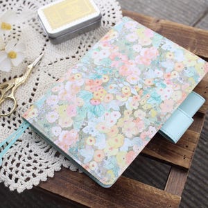 Daisy Floral Cover for 2025 Planner, Notebook, Journal, Agenda with pen loops for Hobonichi/Midori/Moleskine/Book (A6/A5/Five-Year)