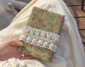 Adjustable Cute Rose Notebook Cover for A6 Journal, Planner, Dairy,  Book for  Hobonichi, Moleskine, Midori and others brands with bookmarks