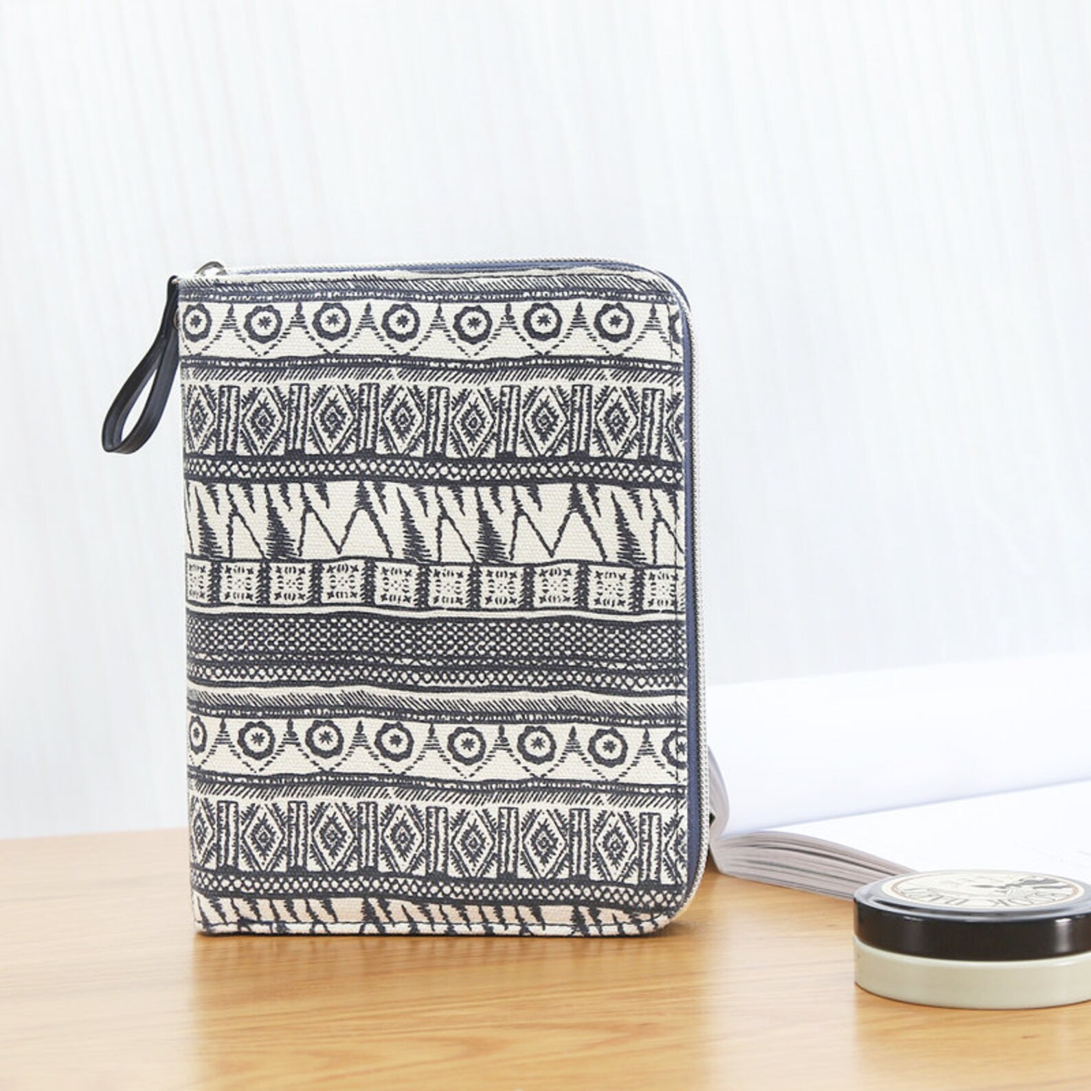 A6 Zippered Planner Case and Journal With Canvas PU Leather Etsy