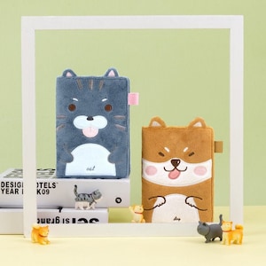 Planificateur / Journal / Agenda pour chiots de style Hobonichi 2024 avec couverture en coton et inserts rechargeables (taille A6)