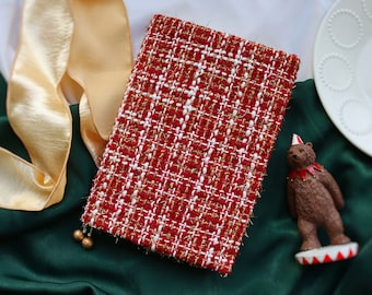 Tweed Adjustable Cover for 2026 Journal, Planner, Notebook, Dairy or Book, compatible with Hobonichi, Moleskine, Midori and others