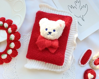 3D Bear Cover for 2026 Journal, Planner, Notebook, Dairy or Book, compatible with Hobonichi, Moleskine, Midori and Book (A5/A6 size)