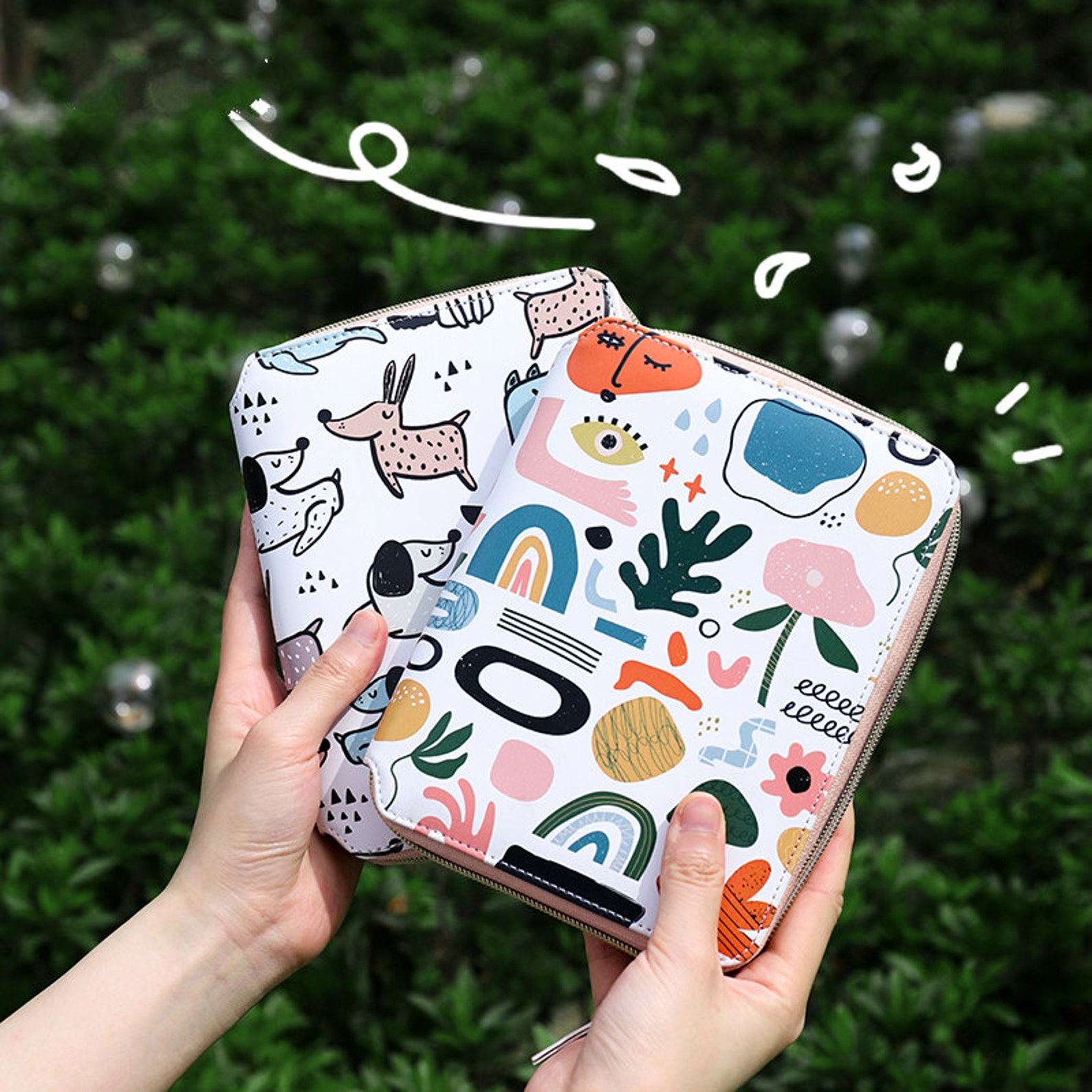 B6 Zippered Planner Case and Journal With Cute Pattern PU Etsy