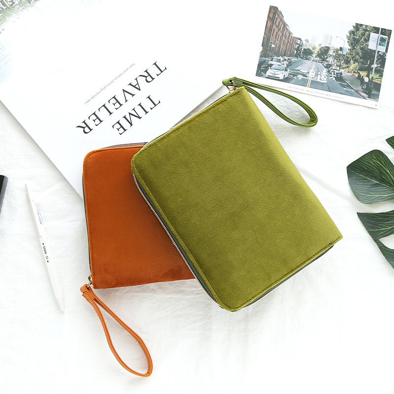 A6 Zippered Planner Case and Journal With Cotton PU Leather Etsy Canada