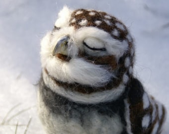 Needle Felted Barn Owl/OOAK Barn Owl/Needle Felt Animal/Woodland Decor/ Felted Owl/Owl Lover Gift/Felted Barn Owl/Owl Ornament