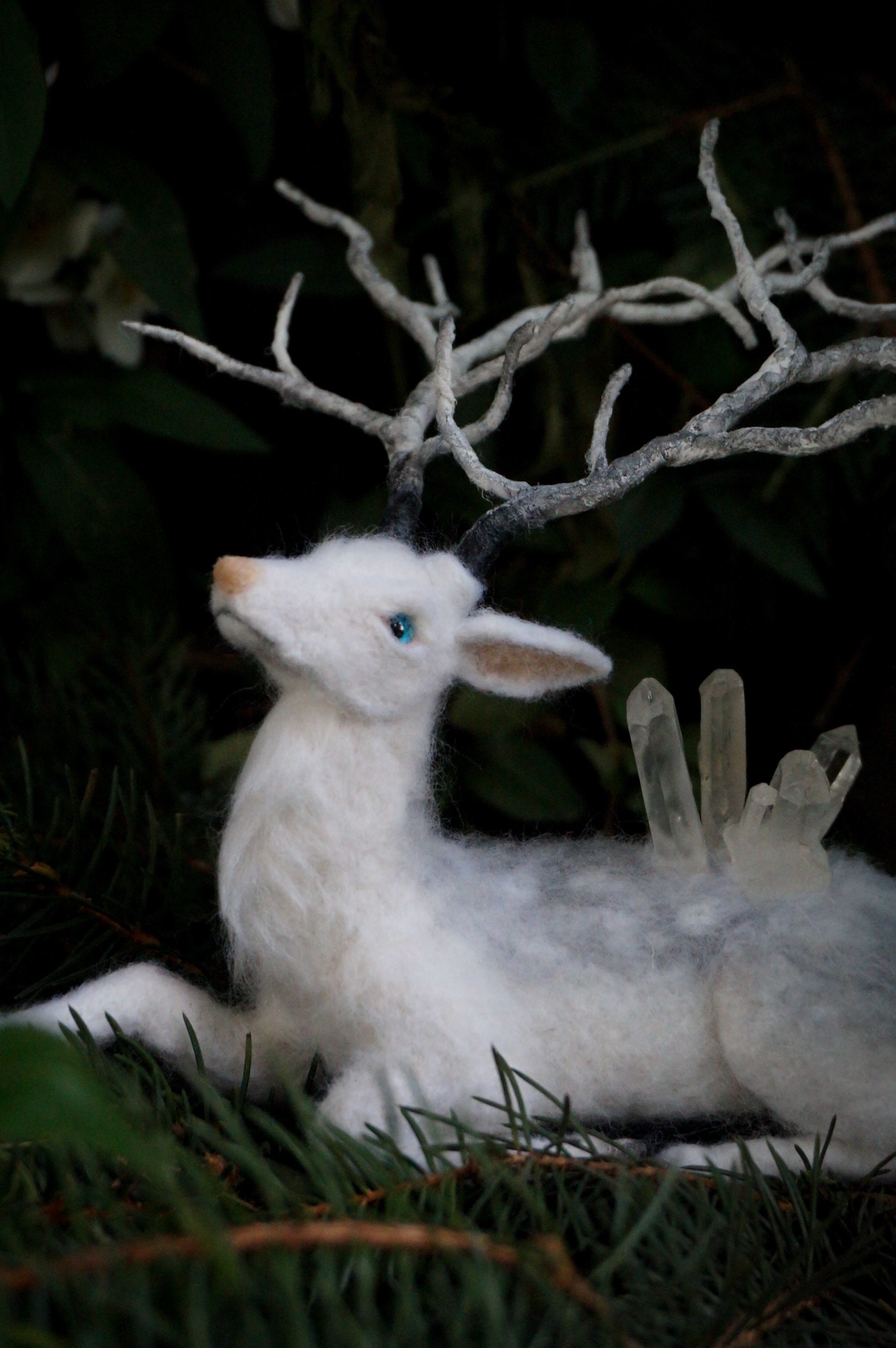 Cerf Figurines Jouets Kawaii Sleeping Animal Baby Decor Ornements
